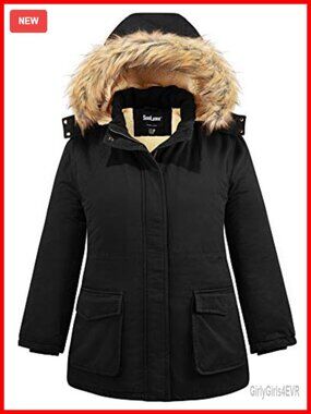 Plus Size Sherpa Lined Jacket with Hood for Women